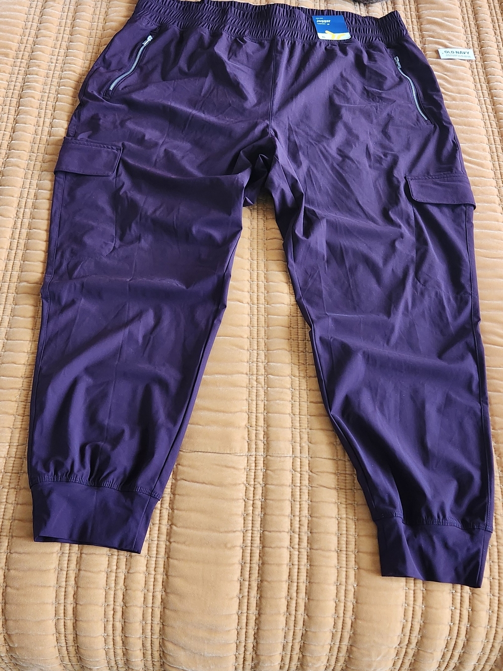 Old Navy, Purple/Plum, Cargo Jogger Pants, Womens XL.